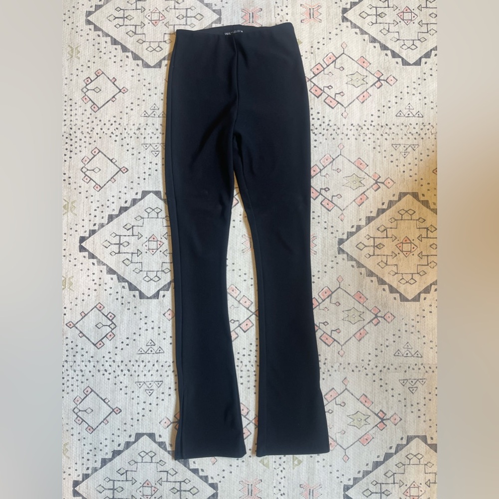 Size S stretchy black going-out pants from Zara